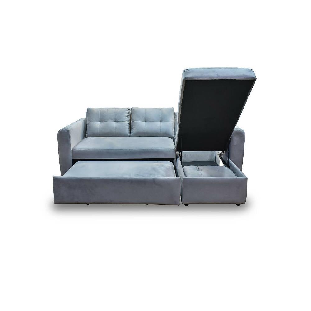 Esquinero modular habanna poliéster plata - VIRTUAL MUEBLES