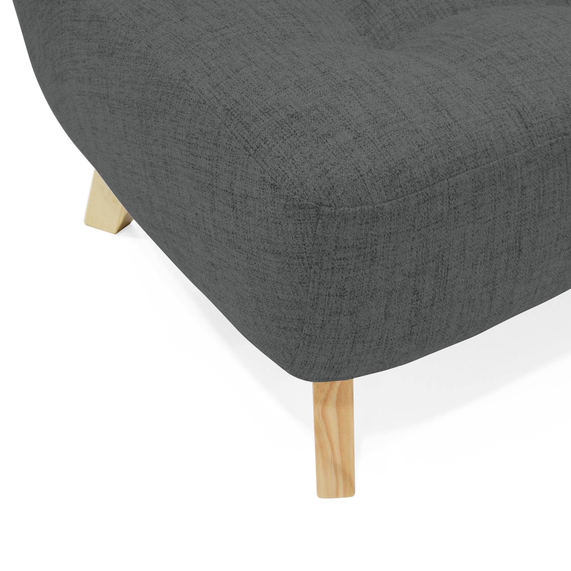 Sofa Navara 2 Puestos Tela Poliester Gris - VIRTUAL MUEBLES