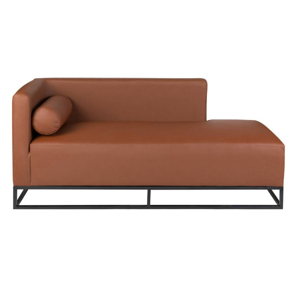 Sofa Chaise Long Industry Cuerotex (66x163x64) Miel