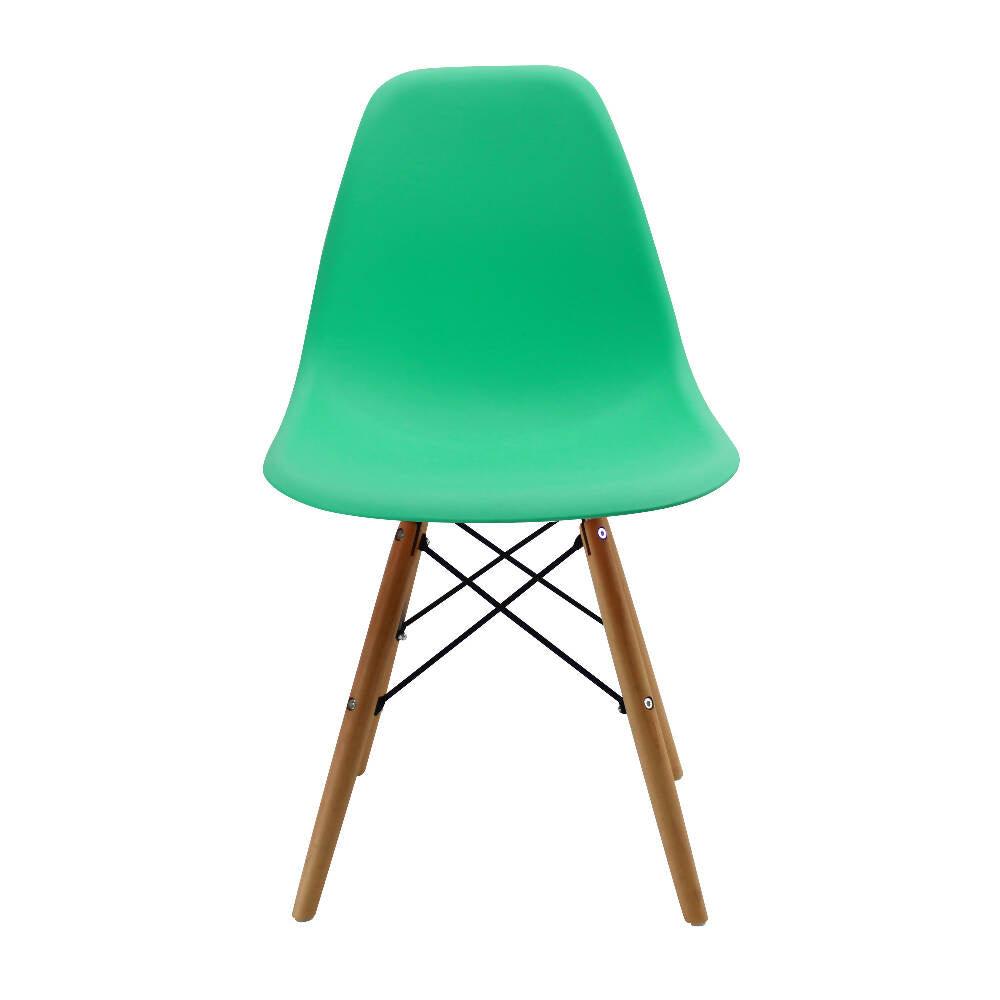 Kit por 2 sillas Eames Patas En Madera para comedor, sala, restaurante - Verde Menta - VIRTUAL MUEBLES