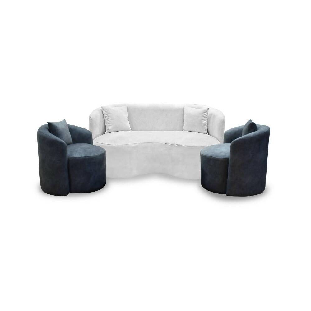 Sala curve blanca - VIRTUAL MUEBLES