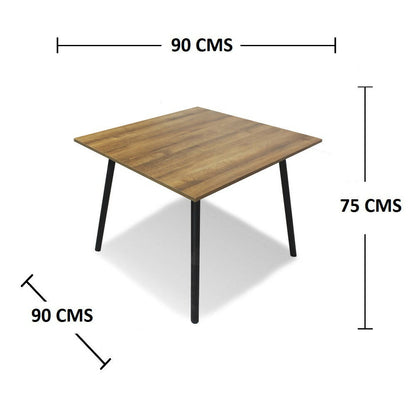 Mesa de Comedor Look Cuadrada 4p (75x90x90) Amaretto