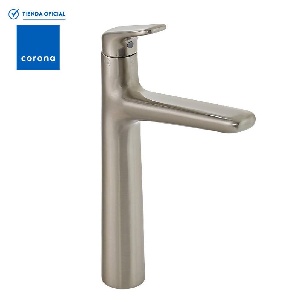 Grifería Lavamanos Corona Monocontrol Liquid Niquel Alta - VIRTUAL MUEBLES