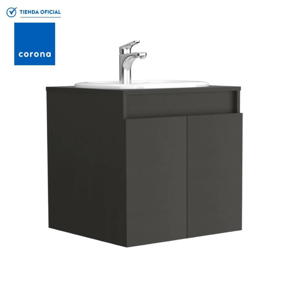 Mueble Corona Esencial Elevado Wengue 55 Cm Con Lavamanos Cascade - VIRTUAL MUEBLES