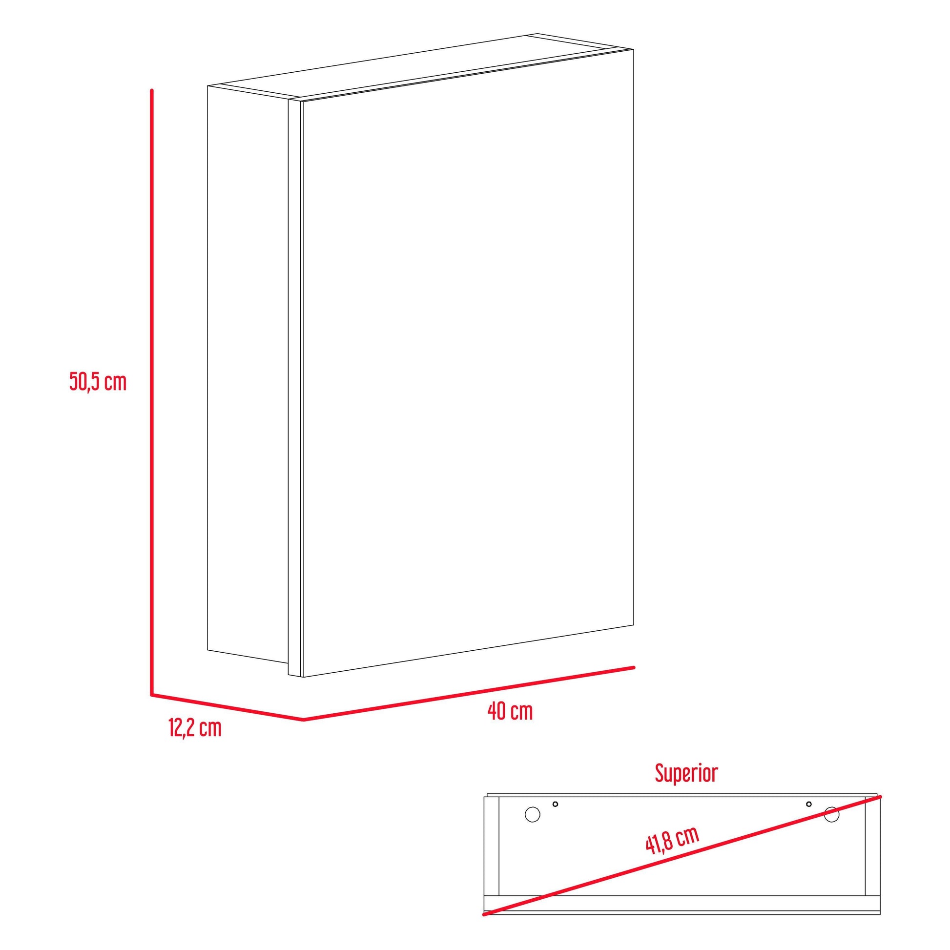 Gabinete de Baño Calix color Wengue X2.