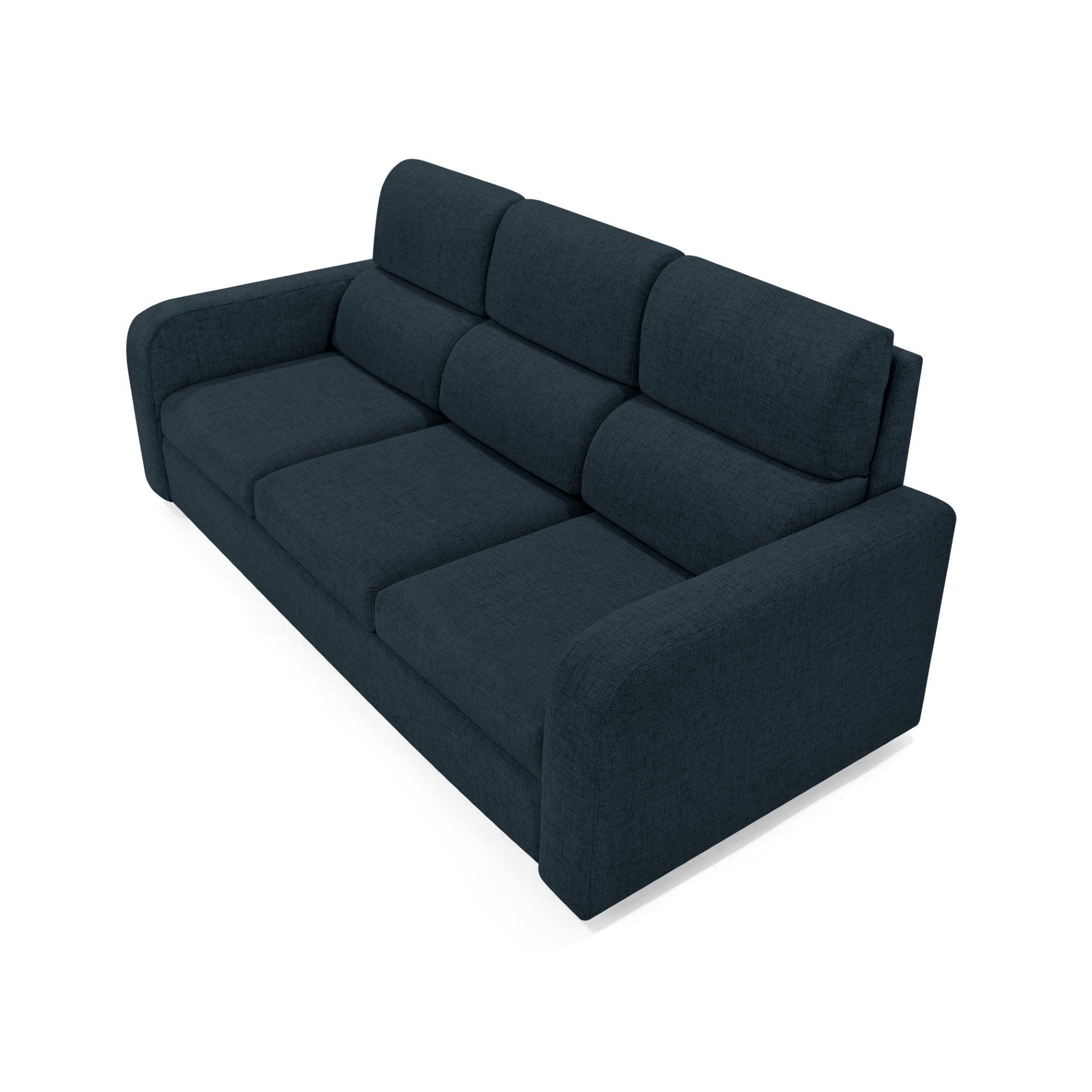 Sofá Bethel 3 Puestos Tela Poliester Plomo - VIRTUAL MUEBLES