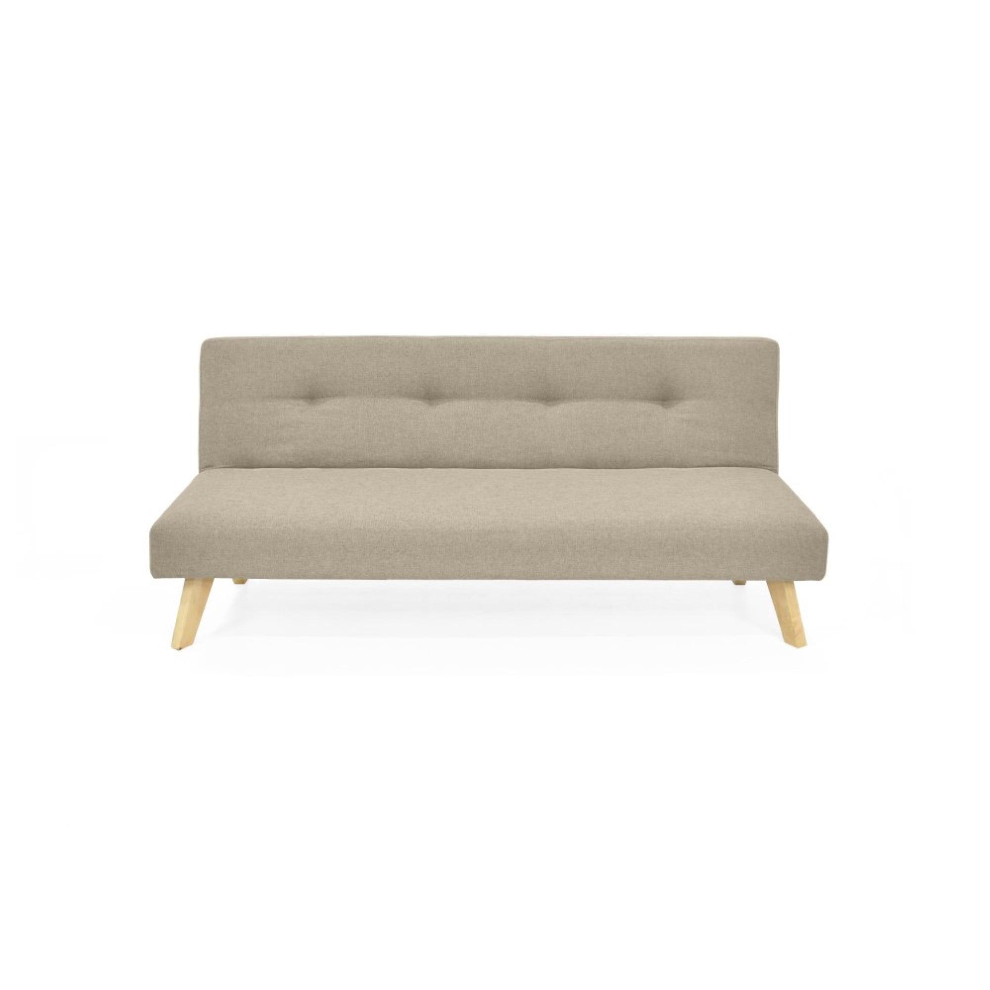Futon London 3 Posiciones Tela Poliester Beige - VIRTUAL MUEBLES