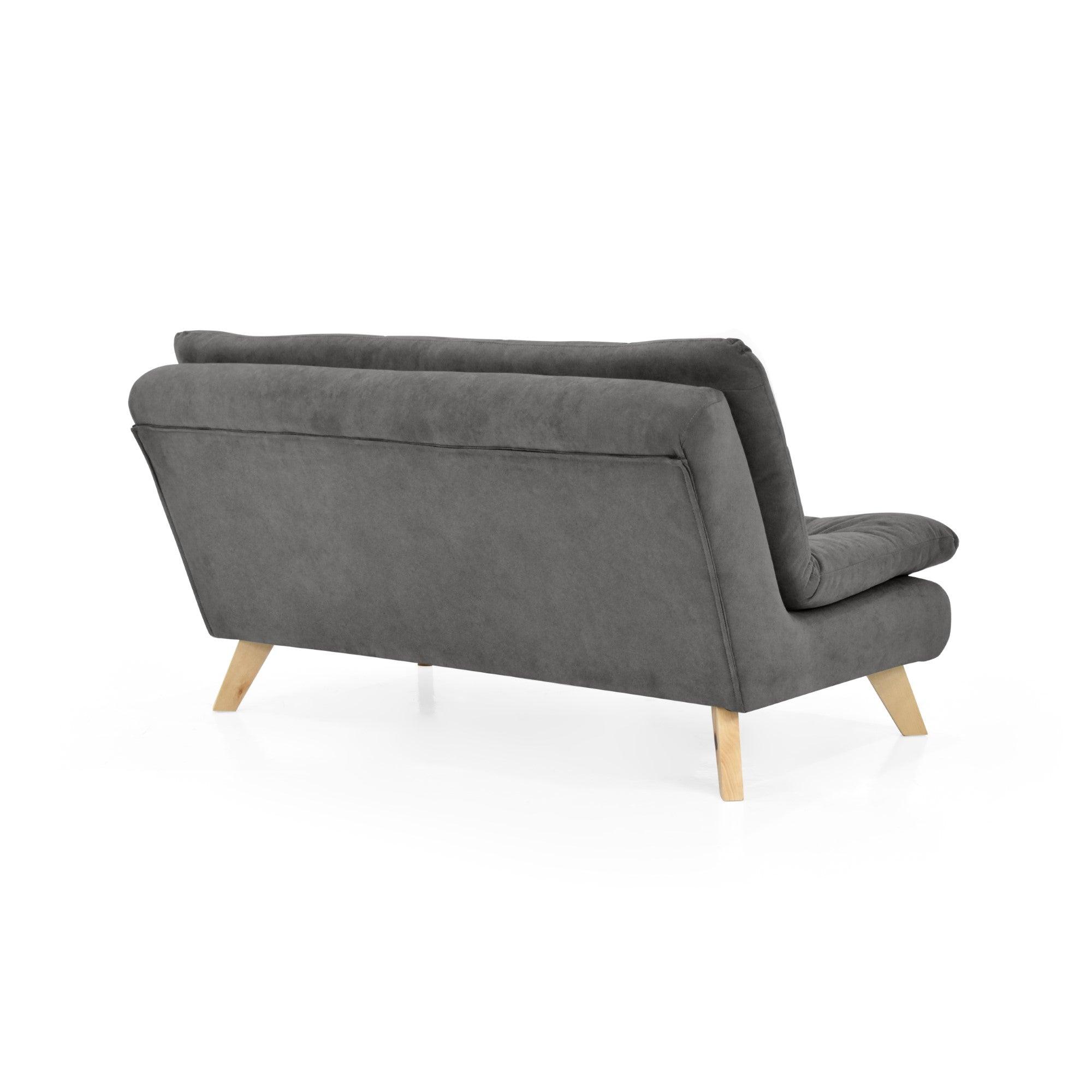 Sofa 3 Puestos Toulouse Tela Gris - VIRTUAL MUEBLES