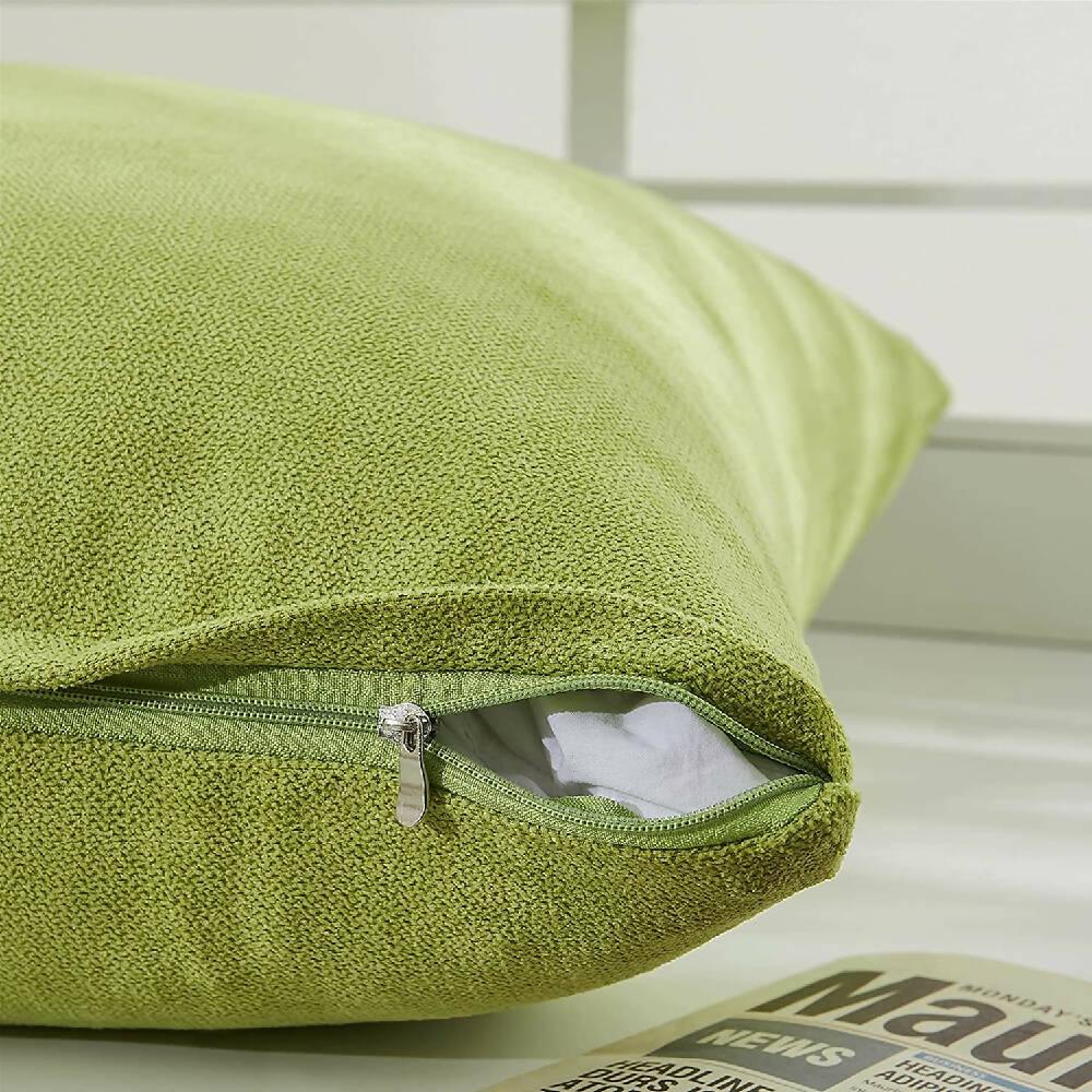 Funda Para Cojin Decorativo Cuadrado En Tela Verde Pistacho - VIRTUAL MUEBLES