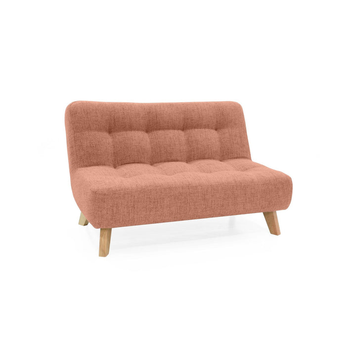 Sofa Navara 2 Puestos Tela Poliester Salmon - VIRTUAL MUEBLES