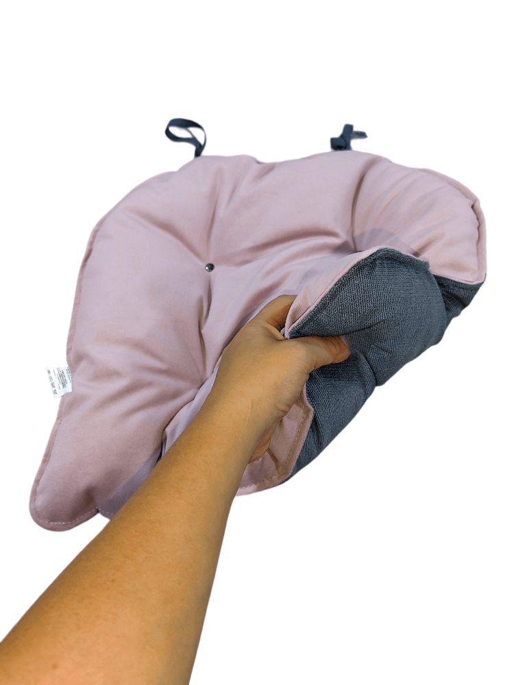 Cojin Para Silla Doble Faz Tela Pet-friendly - Rosa y Gris x4