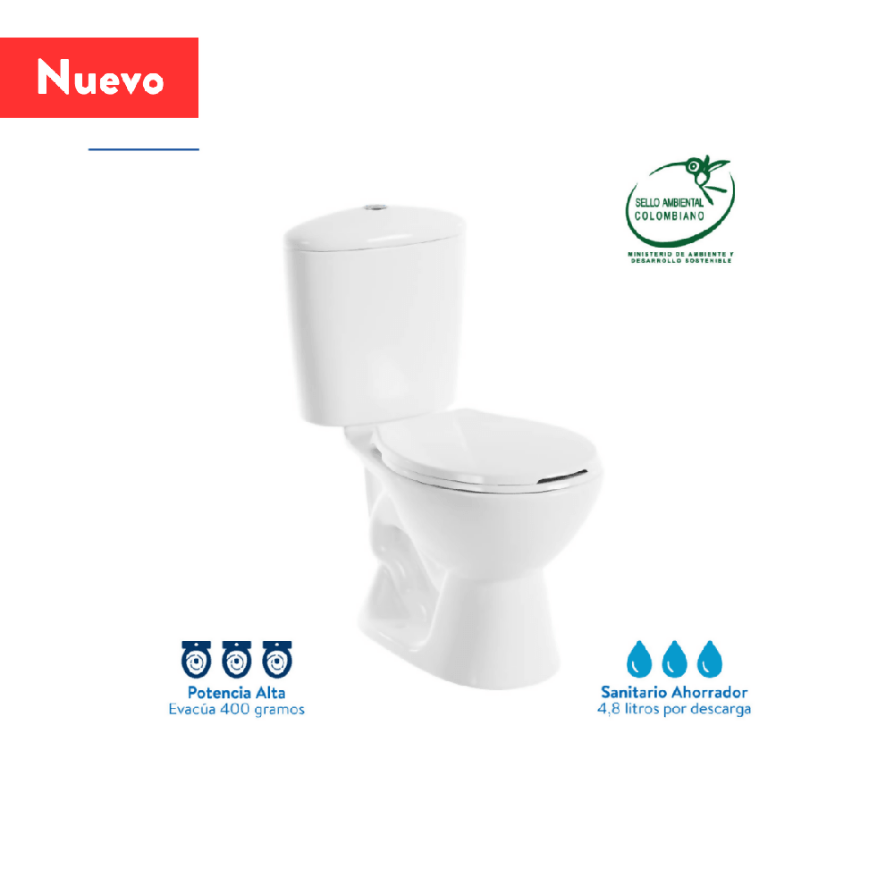 Sanitario Corona Manantial Pro Redondo Blanco - VIRTUAL MUEBLES