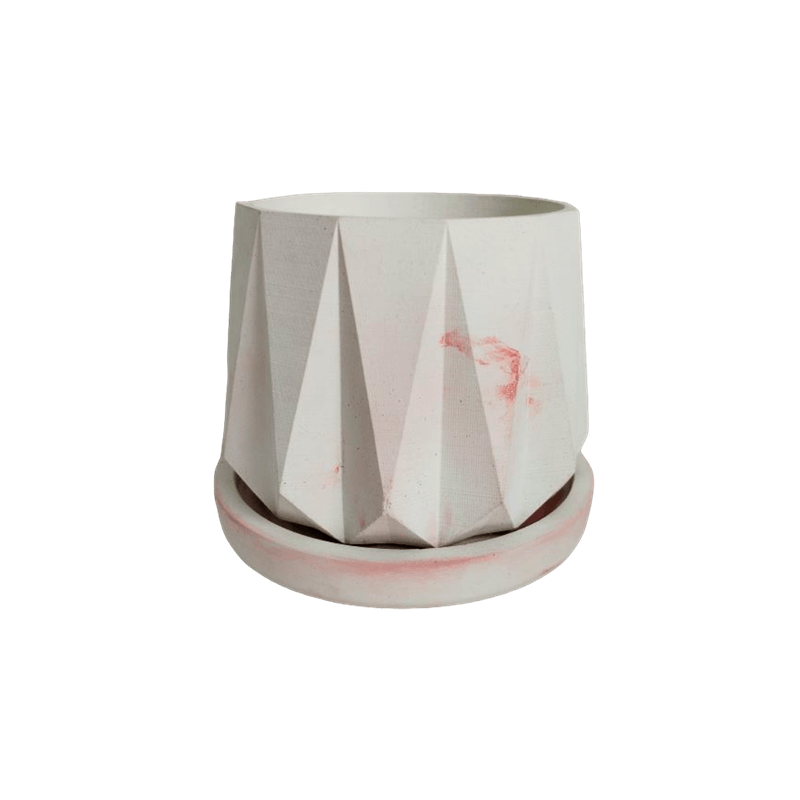 Matera Lirio de Cemento 10.5x10 cm Mármol Rosa - VIRTUAL MUEBLES