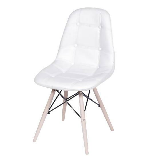 Silla Botones Eames Acolchada - Blanca - VIRTUAL MUEBLES