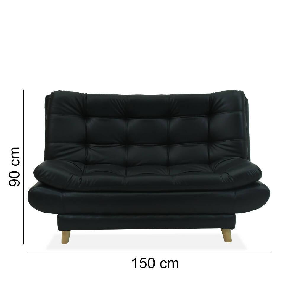 Sala Damasco mini negro sintético - VIRTUAL MUEBLES