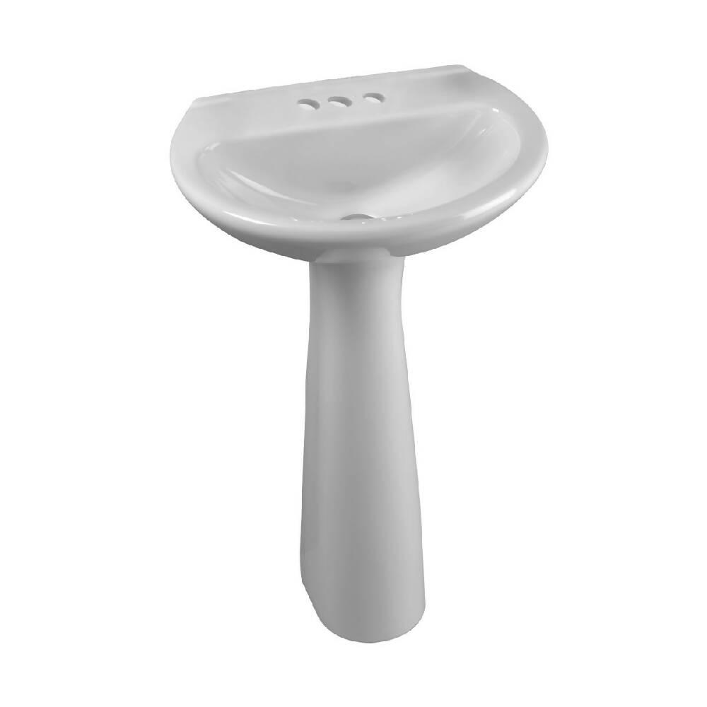 Lavamanos Corona Milano Con Pedestal Blanco - VIRTUAL MUEBLES