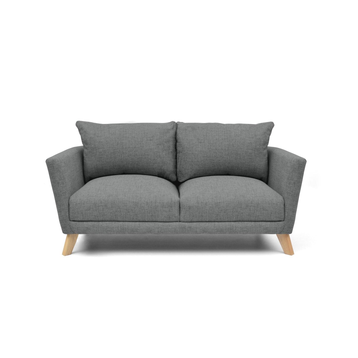 Sofa 3 Puestos Montecarlo Tela Poliester Gris - VIRTUAL MUEBLES