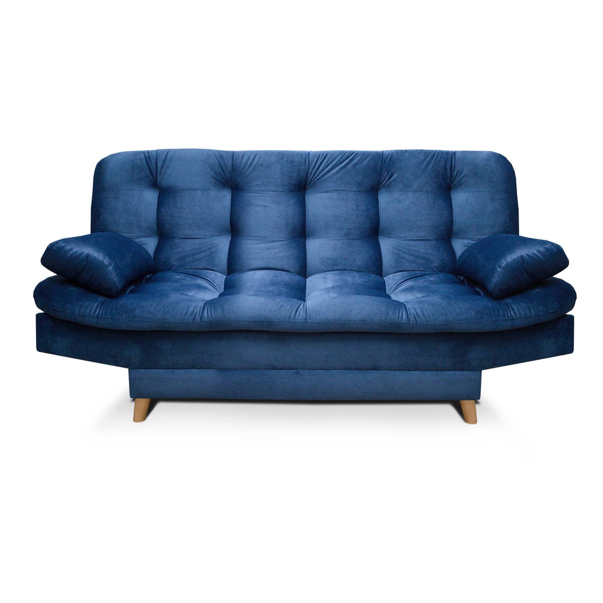 Sofacama Fendik 3 Posiciones Tela Azul - VIRTUAL MUEBLES