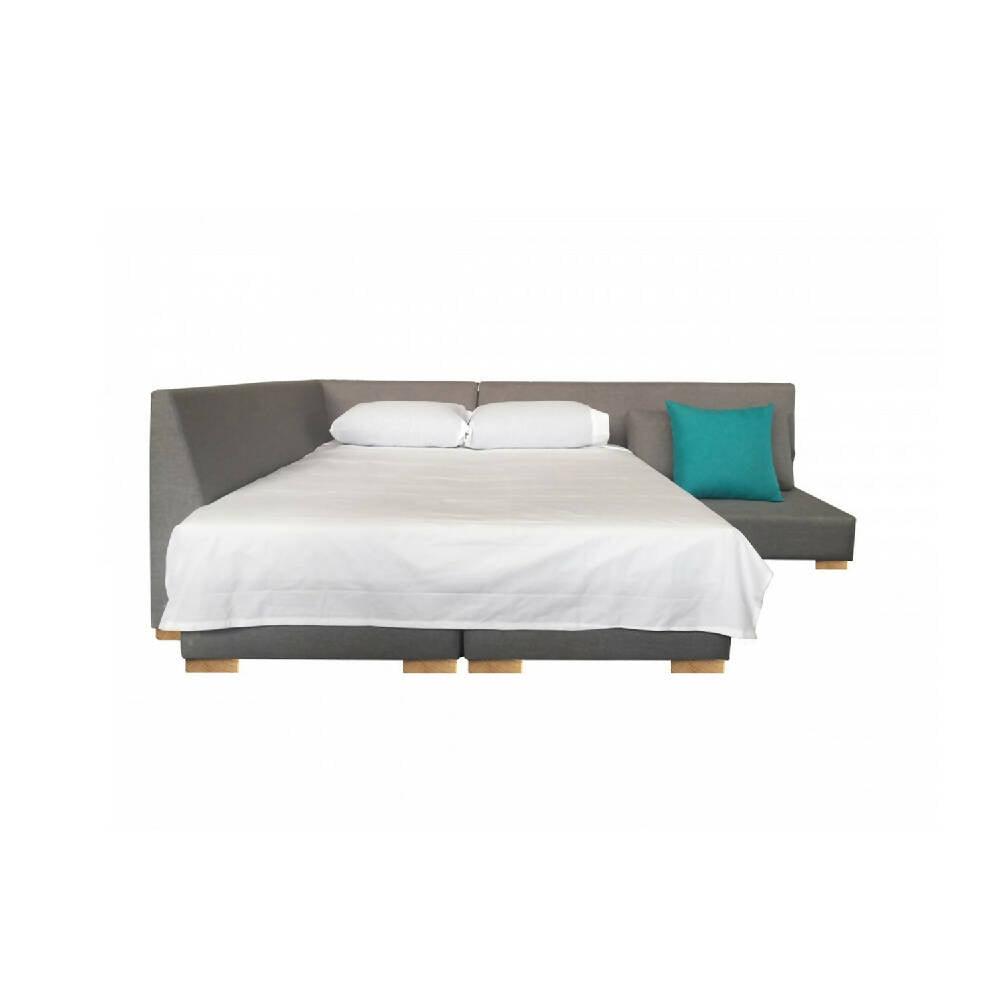 Sofá Cama en L Izquierdo Tito Lona anti fluidos Gris 288x88x83