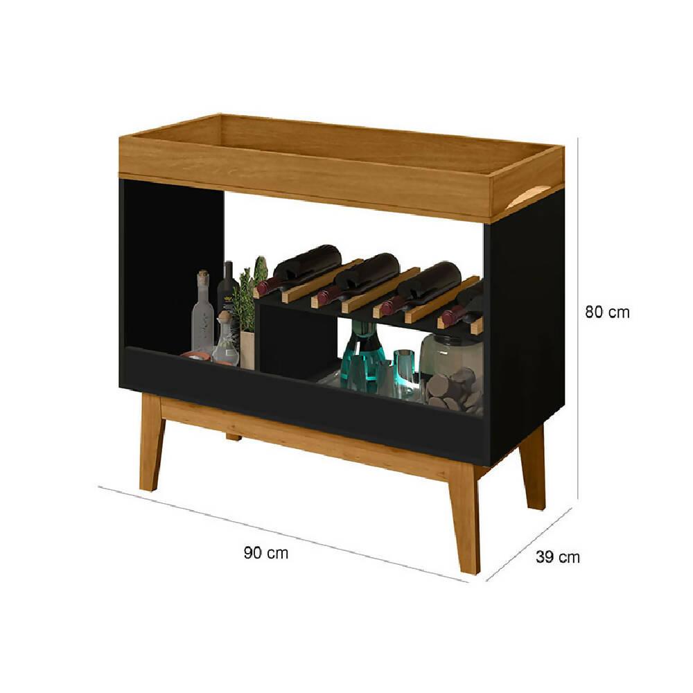 Bar Bora Negro Natural - VIRTUAL MUEBLES