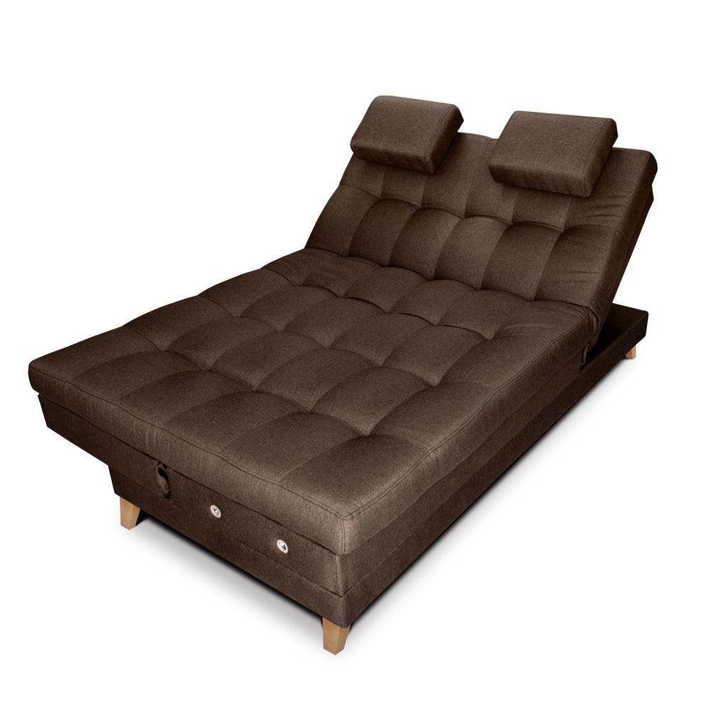 Sofácama Balmain Multifuncional Tela Café - VIRTUAL MUEBLES