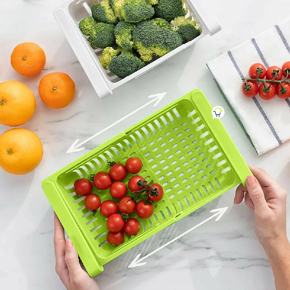 Organizador Expandible Para Nevera Estante Almacenamiento VERDE CAP00031