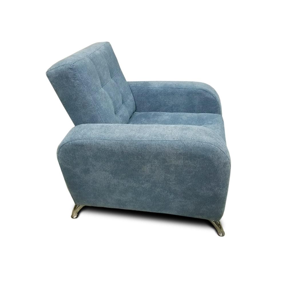 Poltrona Azalea tela azul - VIRTUAL MUEBLES