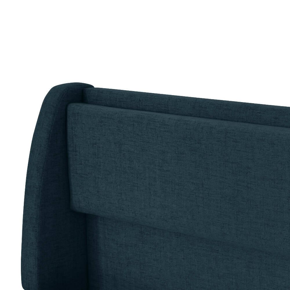 Cama Siena Doble 162 x 202 cm Tela - Plomo