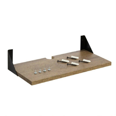 Repisa para modem Amareto en melamina de 36x18 cm con escuadras en acero