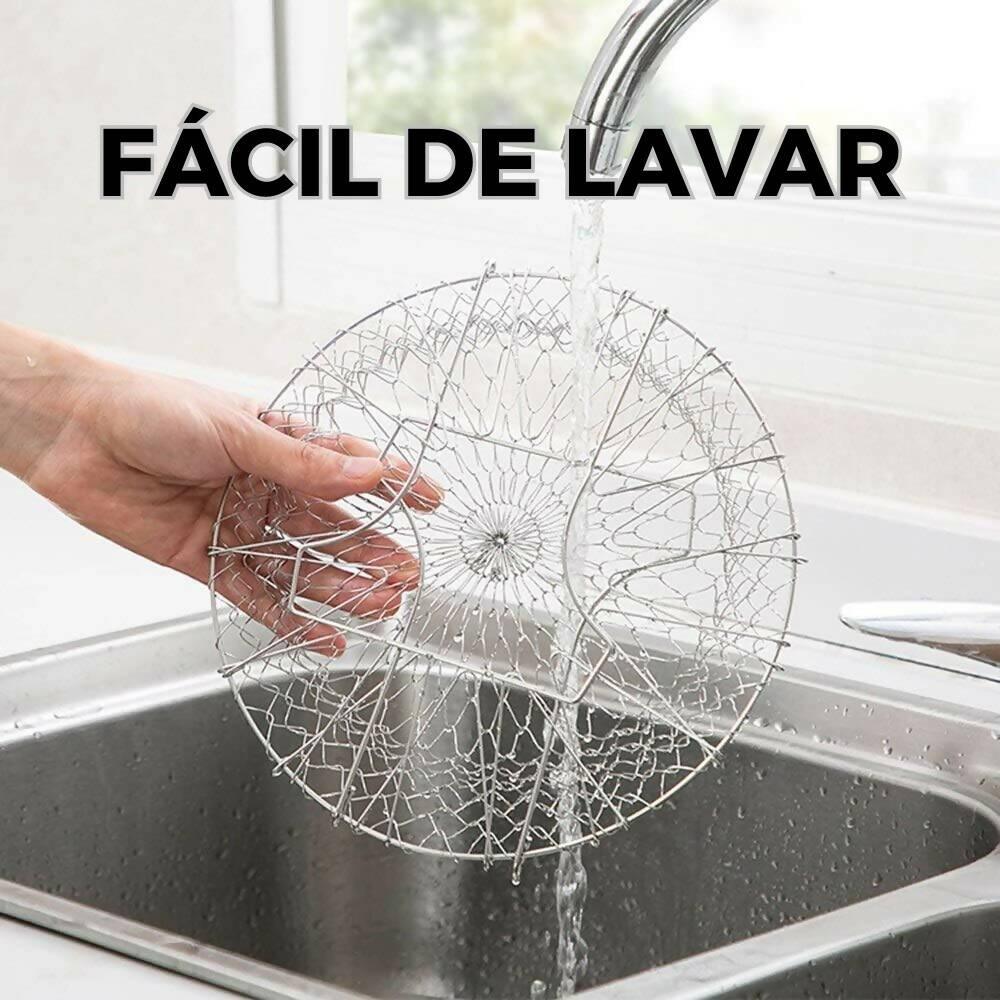 Escurridor Plegable De Aceite Acero Inoxidable Colador Malla - VIRTUAL MUEBLES