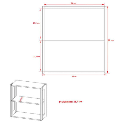 Repisa Cáceres Teca/Blanco - VIRTUAL MUEBLES