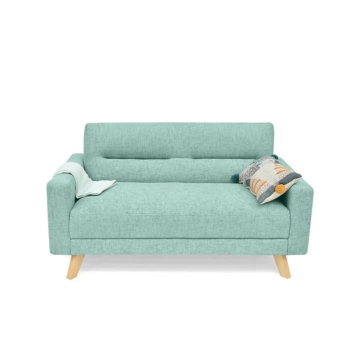 Sofa 2 Puestos Barza Tela Aqua - VIRTUAL MUEBLES