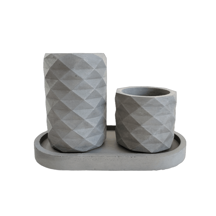 Organizadores Decox3 de Cemento 12x17.5x9 cm Gris - VIRTUAL MUEBLES