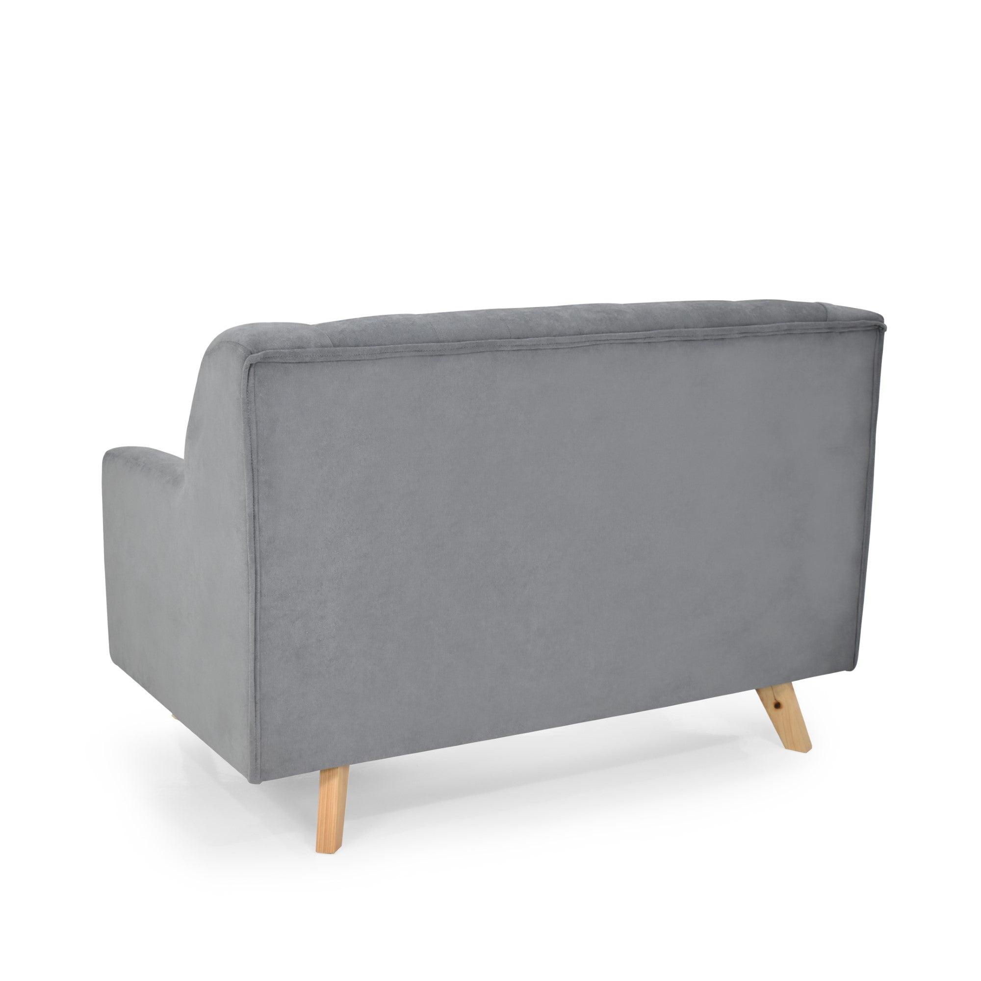 Sofa 2 Puestos Marruecos Tela Plata - VIRTUAL MUEBLES