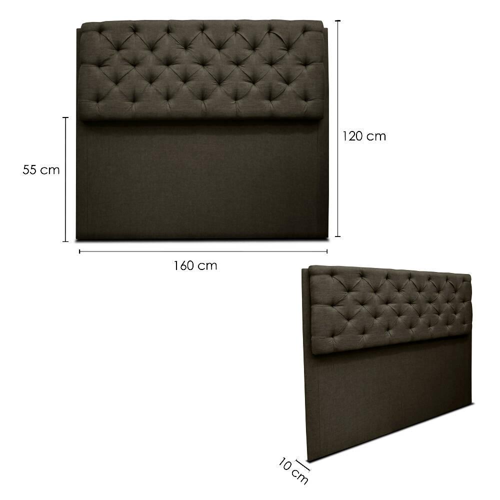 Cabecero Dreamer de piso café 160 cm - VIRTUAL MUEBLES