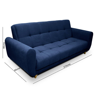 Sofacama Archer 3 Posiciones Tela Azul Navy - VIRTUAL MUEBLES