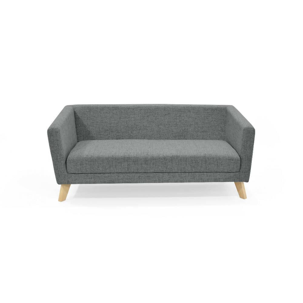 Sofa Montreal 3 Puestos Tela Poliester Gris - VIRTUAL MUEBLES