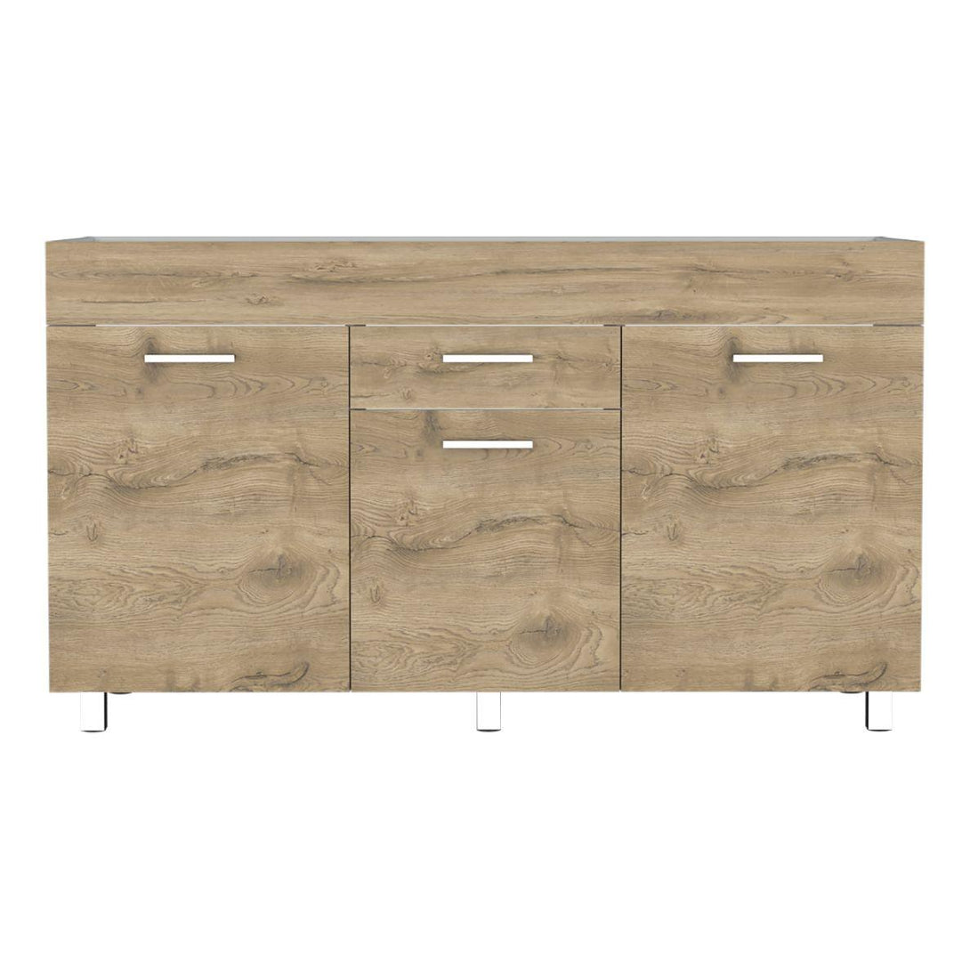 Gabinete inferior Eris color Macadamia y Blanco para Cocina.