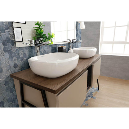 Mueble Lavamanos Rahim color Chocolate y Cocoa para Baño.