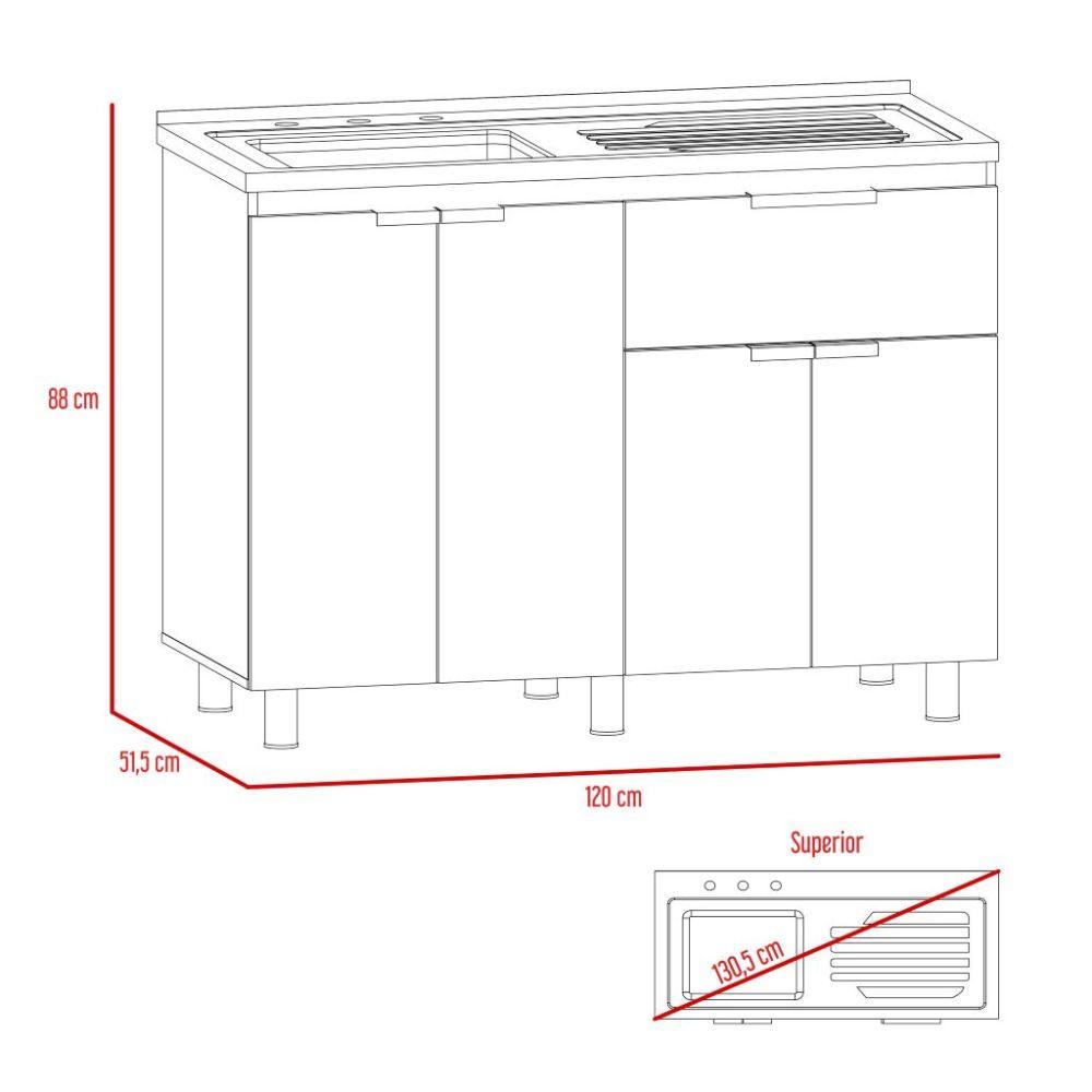 Combo Para Cocina Kalahari Incluye Gabinetes Superior.