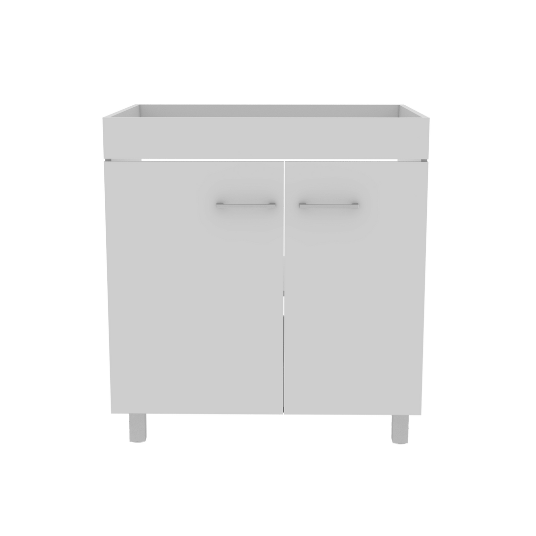 Mueble para lavadero en fórmica Blanco 78x58 cm. de 2 puertas con