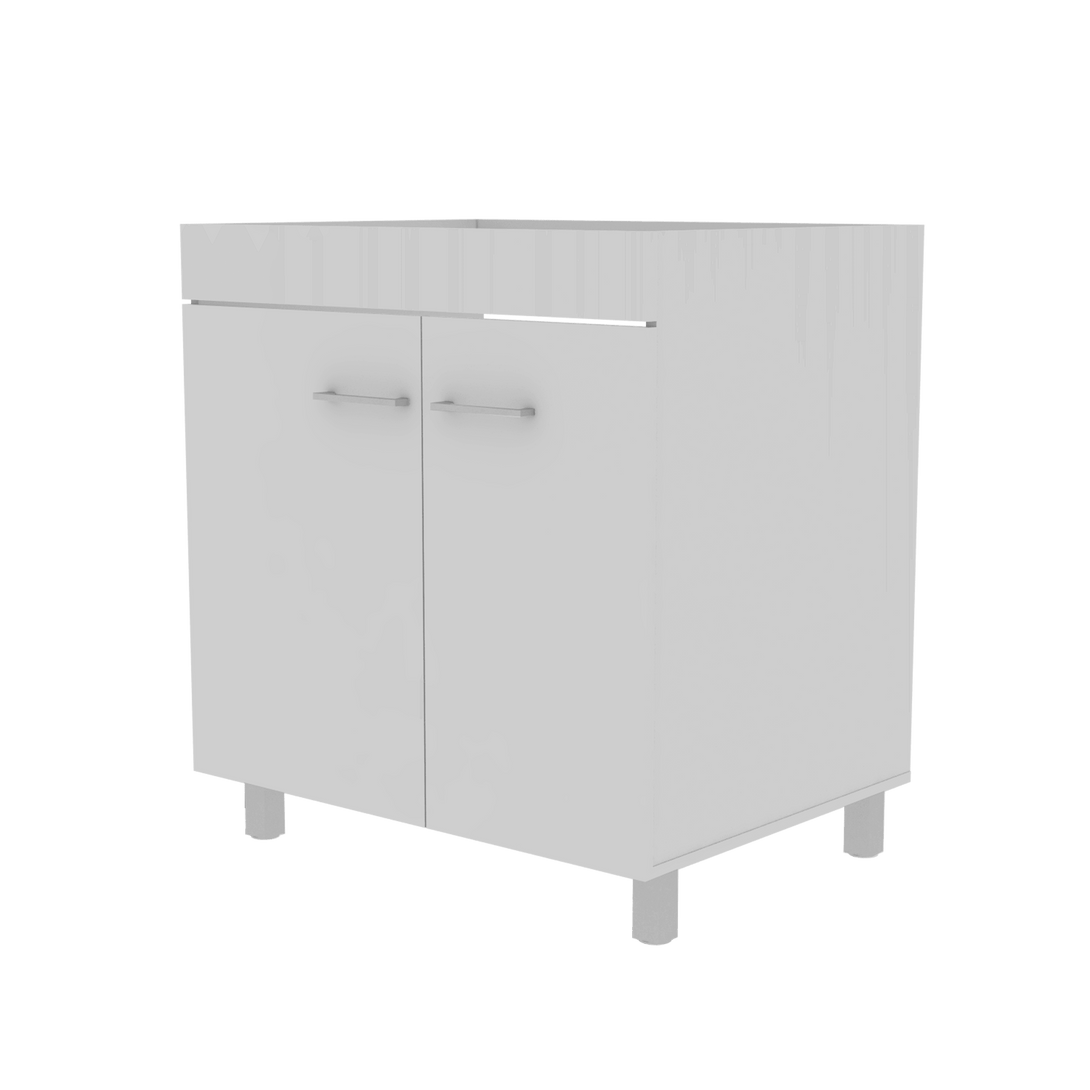 mueble lavadero aluminio blanco