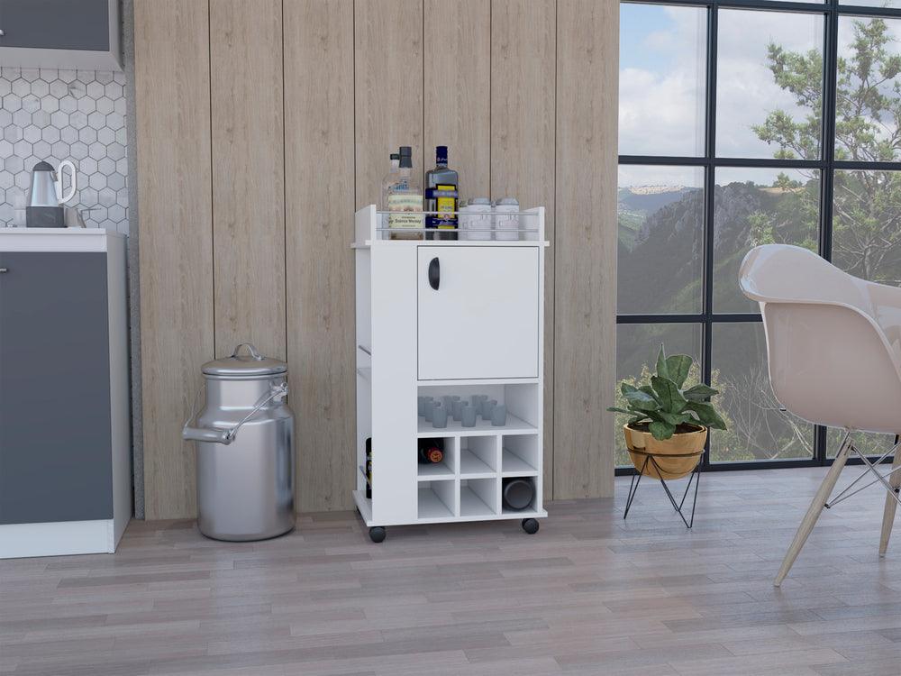 Bar Finland, Blanco Duqueza, Con amplios espacios para ubicar botellas ZF - VIRTUAL MUEBLES