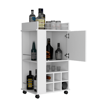 Bar Finland, Blanco Duqueza, Con amplios espacios para ubicar botellas ZF - VIRTUAL MUEBLES