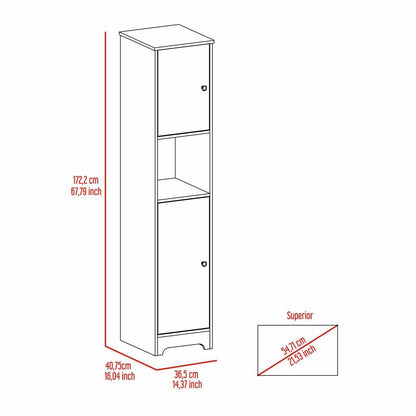 Mueble Auxiliar de Baño Ibis color Café claro para Baño.