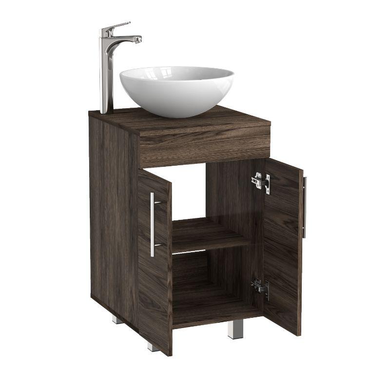 Mueble Lavamanos Donovan color Chocolate para Baño.