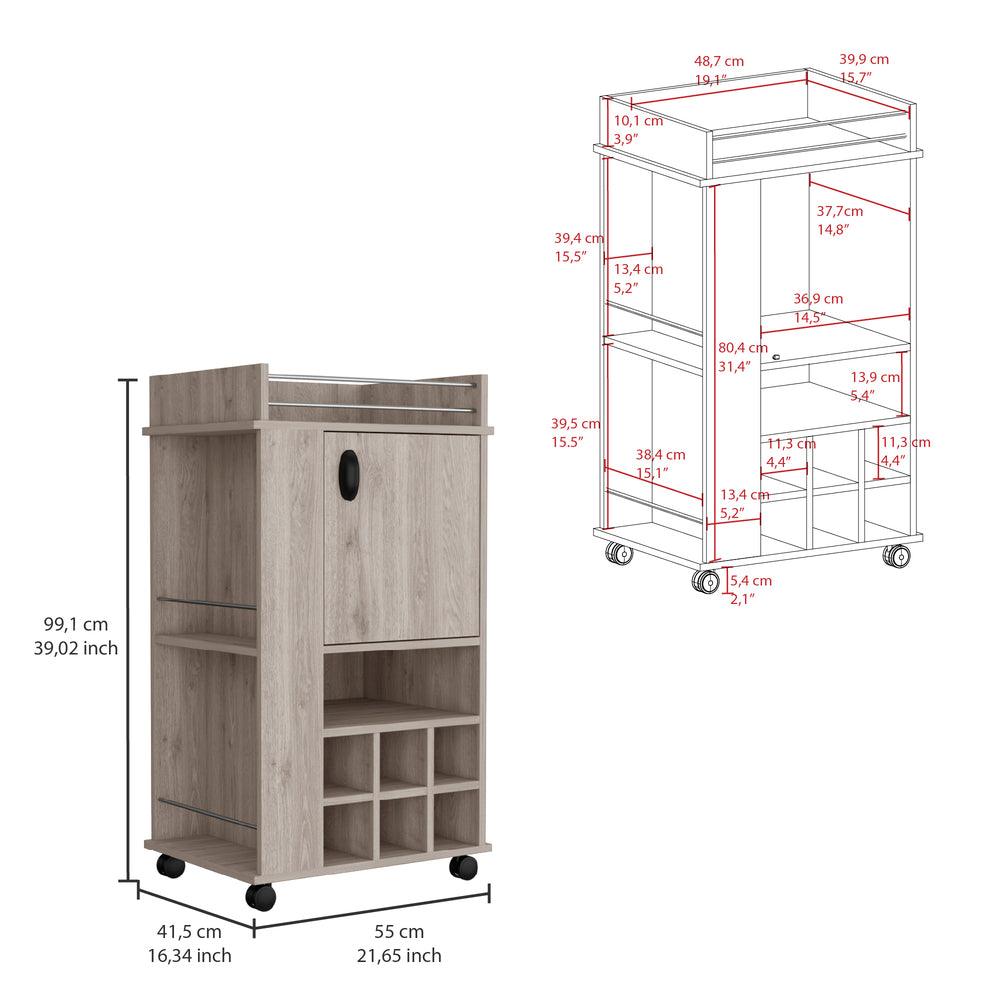 Bar Finland, Humo, con amplios espacios para ubicar y botellas ZF - VIRTUAL MUEBLES