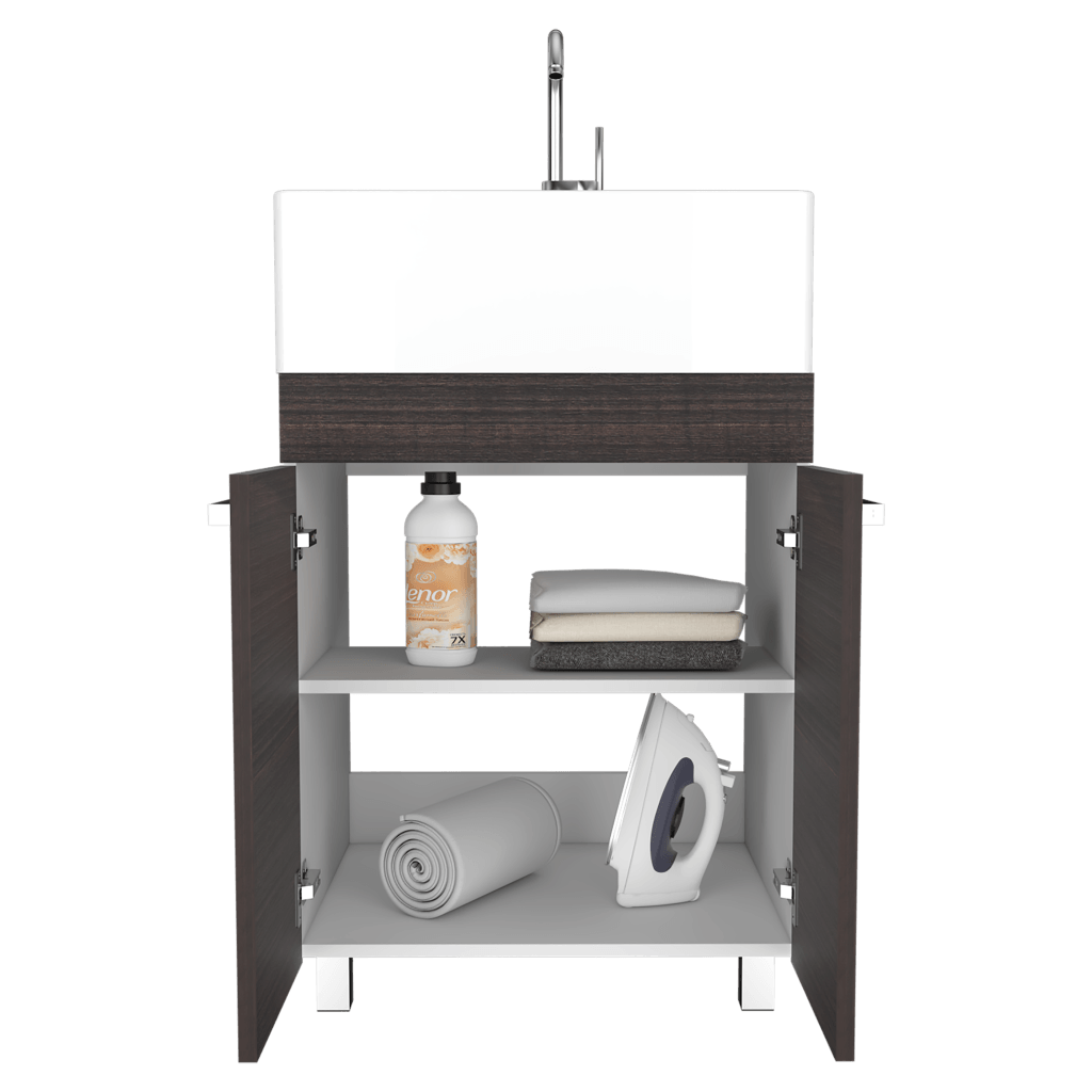 Mueble Lavadero color Blanco y Gris para Cocina.