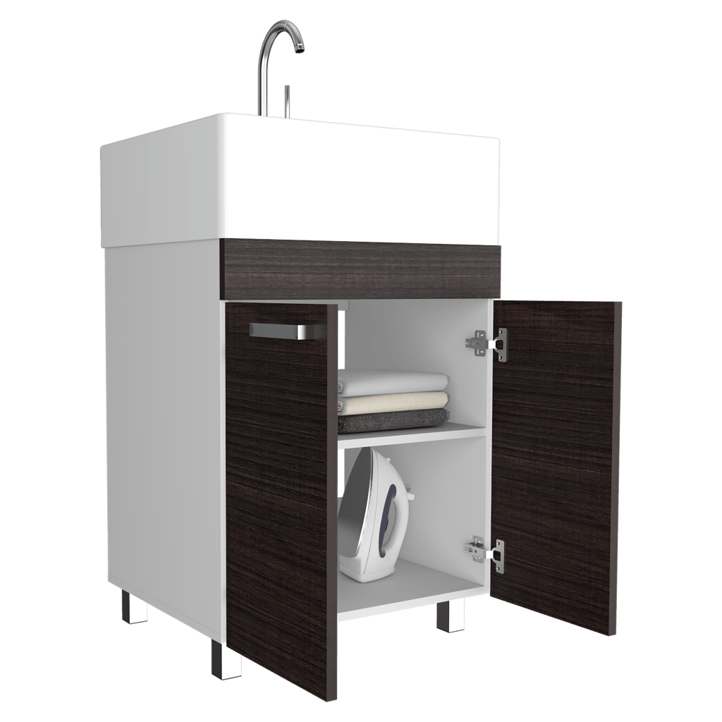Mueble Lavadero color Blanco y Gris para Cocina.