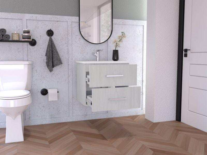 Mueble Lavamanos Fiyi color Nevado para Baño.